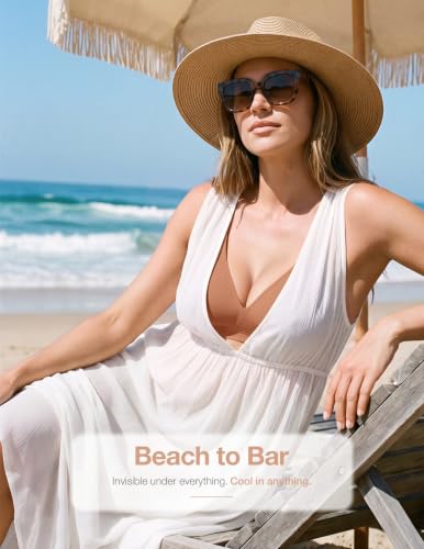 Image of Vertvie Jelly Wireless Bras for Women Push Up Plunge Seamless T-Shirt Bras No Underwire Supportive Full Coverage Bralettes