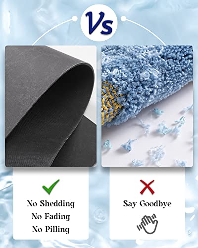 Montvoo KJBYSD-2023-5080DG-CA1 Bath Mat Rug-Rubber Backing Non Slip Quick Dry Super Absorbent Thin Bathroom Rugs Fit Under Door-Washable Bathroom Floor Mats-Shower Rug thumb #5