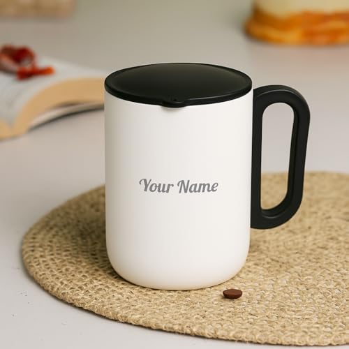 Image of Giftana 3 in 1 Personalized Tumbler with Coffee Mug 180ml & 2 Coasters - Customized Gift Set for Men & Women, Ideal for Husband, Father, Corporate Gifts for Employee (White 1)