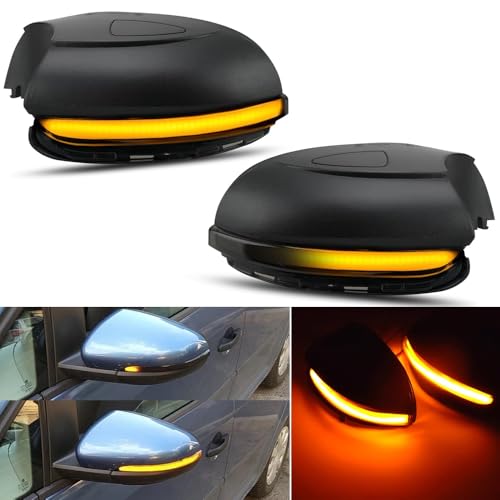 Yoegerery Paire de clignotant séquentiel dynamique LED latéral rétroviseur clignotant pour VW Golf 6 MK6 Golf GTI 6 R20 2008-2012 T-ouran 2011-2015 (Noir sans trous) Yoegerery Paire de clignotant séquentiel dynamique LED latéral rétroviseur clignotant pour VW Golf 6 MK6 Golf GTI 6 R20 2008-2012 T-ouran 2011-2015 (Noir sans trous)