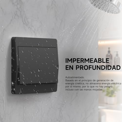 Interruptor a distancia para dormitorios y pasillos con pulsador inalámbrico sin pilas 6