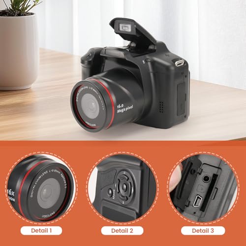 Appareil Photo Numérique Vlog Camera Photography Zoom Numérique 16 X 720P HD SLR Camera Anti-Shake Photo Cameras pour Diffusion en Direct – Image 4
