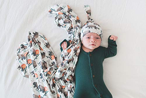 Image of Copper Pearl Swaddle Blankets for Newborns | Soft Stretchy Receiving Blankets for Boys and Girls | Large 46 x 46 Inch Baby Blankets | Lightweight and Breathable Swaddles | Bison
