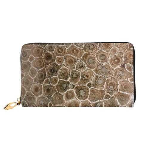 Portefeuille en cuir femme chic effet pierre texturé de haute qualité