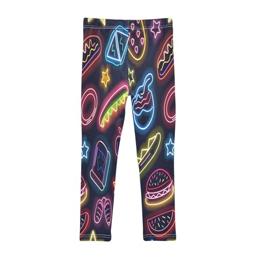 Bolaz Toddler Girls Leggings Printed Yoga Pants Leggings Hamburger Star for Kids2