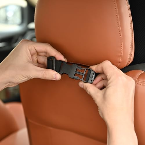 Image of Simbah Car Neck Rest Pillow | Ergonomic Memory Foam Neck Pillow for Car with Breathable Mesh Fabric & Zipper Removable Cover | Comfortable Neck Rest for Long Drives