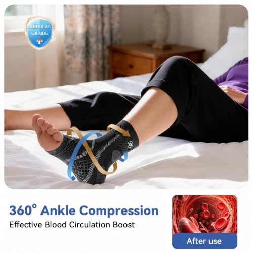 Image of 3 Pairs Neuropathy Socks for Women & Men, Toeless Compression Socks | 20-30 mmHg Compression for Neuropathy, Plantar Fasciitis, Achilles Tendonitis Relief - Ankle Socks for Arch Support