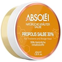 Absolei Propolis Salbe, Natürliche 30% Propolis Salbe für Juckende, Trockene und Rissige Haut, 40 ml (1er Pack)