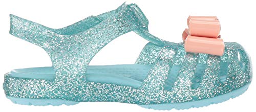 Crocs Girls' Isabella Bow Embellished Sandal Flat, Ice Blue, 7 M Us Toddler #TOP5