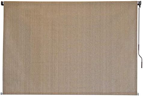 Amatria Outdoor Patio Sun Shade – Roll Up Solar Shades for Outside Porch, Roller Blinds for Exterior Patios, Window, Apartment Balcony, Deck, & Sunroom, Blocks The Sun (7 ft Wide, Breeze)