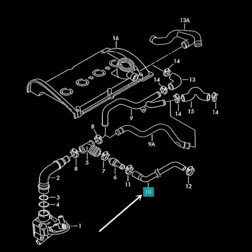 Manguera de ventilación del cárter para mantenimiento de motor TT y S4 4