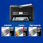 EPSON 222 Encre Claria Capacité standard Noir & Cartouche couleur Combo Pack (T222120-BCS) Travaille avec la main-d'œuvre WF-2960, Expression XP-5200