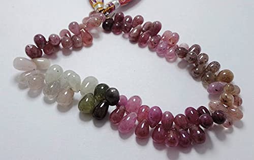 Multi sapphire naturel en larmes polies pour composer un bijou chargé d'histoire