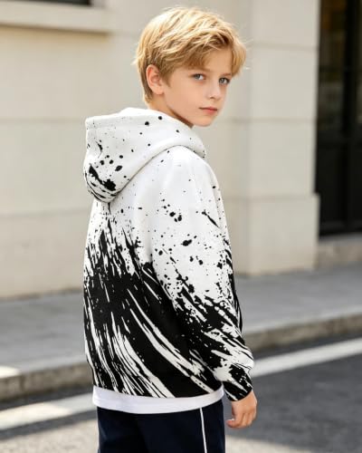 Image of Belovecol Boys Hoodies 3D Printed Hooded Sweatshirts with Pocket for 6-16Y