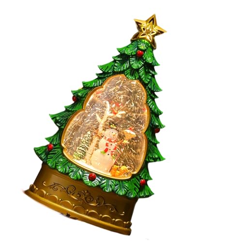 Gramigg Adorno de mesa de árbol de Navidad en miniatura erigido en villancicos permanentes, base de PVC fuerte para ceremonias de todo el año, caja de música multifuncional para festividades