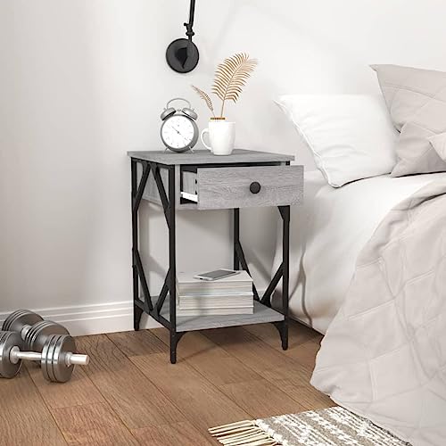 Table de chevet gris Sonoma compacte pour optimiser les petits espaces - 4