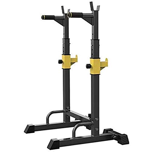 ERoomQ Barbell Rack Dip Stand Barbell Stand Weight Lifting Rack Gym Pull Up Bar Squat Rack Bench Multifunctional Press Adjustable Bracket Indoor Home Gym Strength Training Stand Fitness B