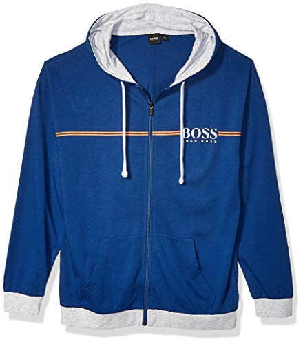 Hugo Boss BOSS Men's Authentic Full Zip Hooded Jacket, Bright Blue, S