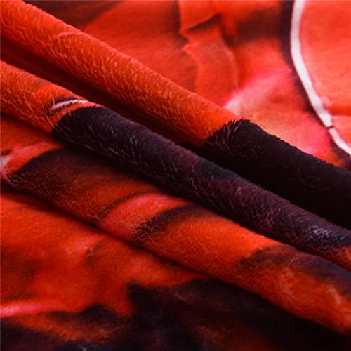 Goodbath Throw Blanke Red And Black, Red Rose Wine Glasses Flanel Cozy Plush Velvet Warm Blanket Super Soft Flowers Fleece Blanket For Sofa Couch Bed Office Chair, 58 X 80 Inch #TOP6