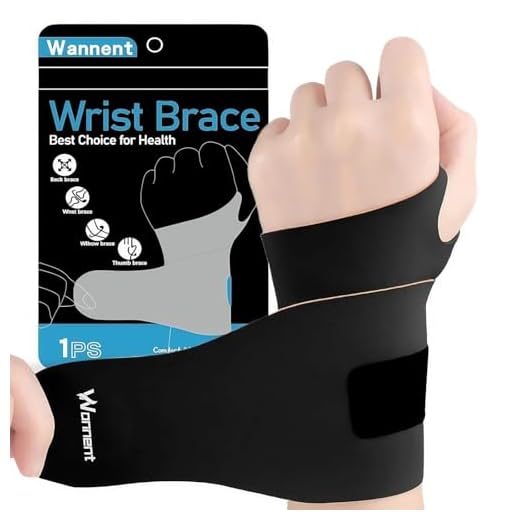 Wannent Wrist Brace,Carpal Tunnel Wrist Brace Wrist Wraps Wrist Support Tendonitis Sprains(M-Black)