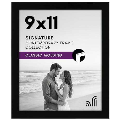 Americanflat 9x11 Picture Frame - Engineered Wood - Black