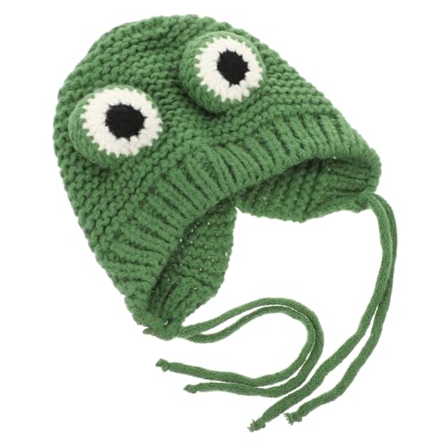 Thick Knitted Hat Winter Hat for Boys Girls Knitted Bonnet Warm and Comfortable Green