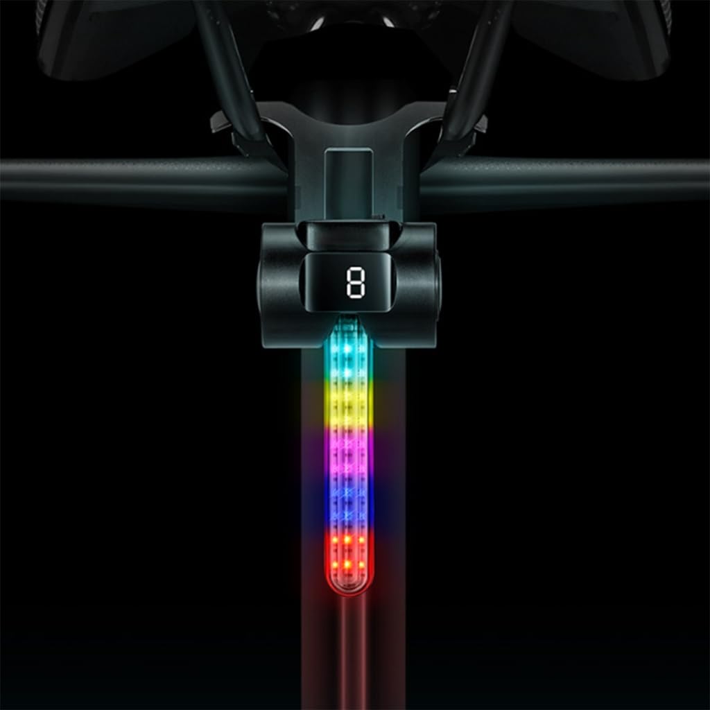Luz trasera recargable colorida de alta eficiencia para bicicletas de carga