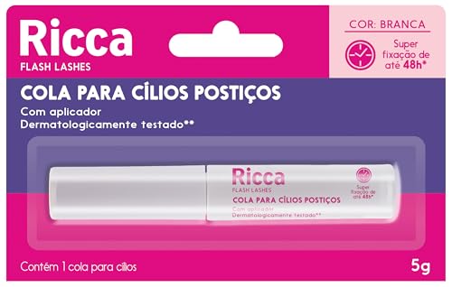 COLA PARA CÍLIOS POSTIÇOS RICCA 48H BRANCA