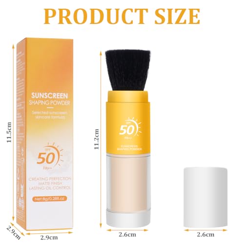 Protector Solar en Polvo Para la Cara Con Brocha - Mineral y Cosmético, Seguro Para Pieles Sensibles - imagen 2