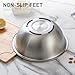 COOK WITH COLOR Stainless Steel Mixing Bowls Set - Nesting Bowls, 6 Pieces, Silver with Non Slip Bottom