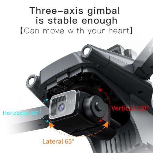 Image of HILLSTAR GPS Drone with 4K UHD Camera & 3-Axis Gimbal, Foldable Brushless Motors, Obstacle Avoidance Sensor, 2.5 KM Long Range, 26 Min Flight per Battery, 2 Batteries, Smart 5G-GPS Auto Return