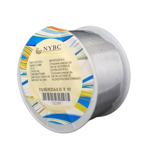 Fio De Nylon 0.45 Mm - Rolo Com 100 Metros - Nybc