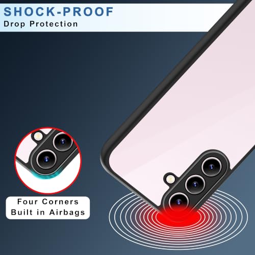 Image of CEDO Backcover for Samsung Galaxy A57 (5G) | Camera Protection Bump Shockproof Edge | Ultra Hybrid Transparent Acrylic Clear TPU+PC Hard Backcase Cover (Black)