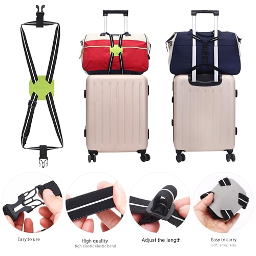 Image of Luggage Straps Bag Bungees for Add a Bag Easy to Travel Suitcase Elastic Strap Belt (Gray, L)
