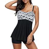 Best Peplum Swimsuits for Women Over 50: Stylish and Flattering Picks 4 Zando Swimsuits for Women Tummy Control Swimwear Two Piece Bathing Suits for Women Tankini Black White Stripe 10-12