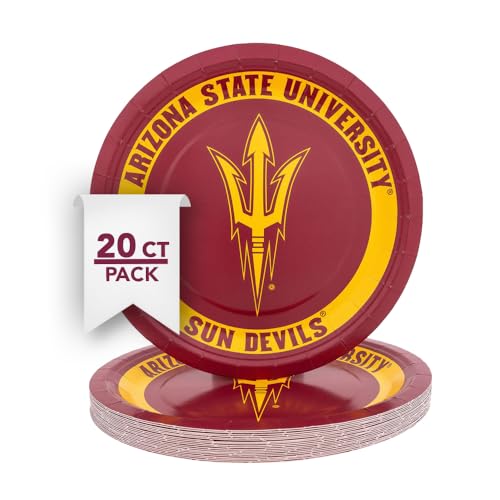 Desert Cactus Arizona State ASU Sun Devils 20 count 9" Paper Plates (A)
