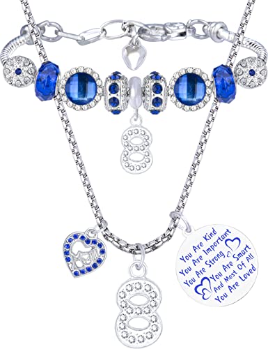 8th Birthday, 8 year old birthday bracelet, 8th Birthday Decorations for Girls, 8th Birthday Necklace, 8th Birthday Jewelry, 8th Birthday Bracelet, 8th Birthday Necklace for Girls, 8th Birthday Gifts