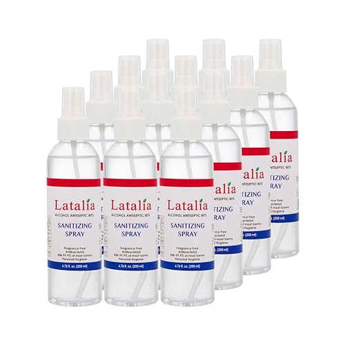 Latalia Hand Sanitizer Spray – 6.67 Fl oz, Pack of 12 Disinfectant Sanitizing Spray – Spray Hand Sanitizer