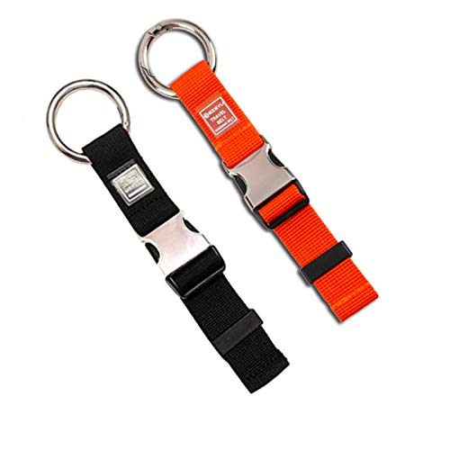 Image of 2PCS Add a Bag Luggage Strap Jacket Gripper,Heavy Duty Luggage Straps Carry-on Baggage Suitcase Straps Belts Travel Accessories (Black /Orange)