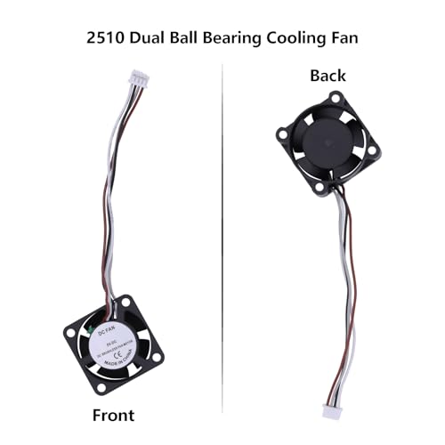 Hotend Cooling Fan for Bambu Lab X1 Series, Dual Ball Bearing Cooling Fan 2510 5V Fan for Bambu Lab X1/X1C/X1E 3D Printer Hotend