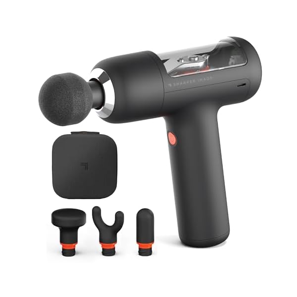 Sharper Image Powerboost Circuit Premium Deep Tissue Percussion Massage Gun