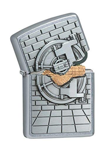 Image of Zippo Street Chrome Safe Gold Cash Design Windproof Pocket Fuel Lighter, Refillable, BIS Certified