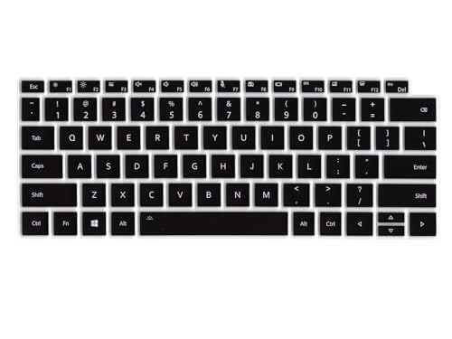 Image of Saco Silicone Skin Keyboard Protector Cover Compatible for Honor MagicBook X14 Pro 2024 | Honor MagicBook X14 2023 14 Inch Laptop with Fingerprint Cut - Black