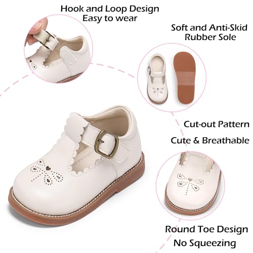 Image of PHIRAMIN Toddler Girl Mary Jane Dress Shoes-Little Girl School Uniform Shoes for Wedding Party