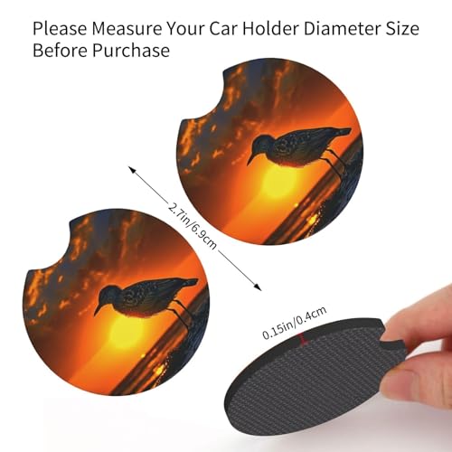 Portavasos para Auto 2 Piezas Neopreno Negro miniatura 3