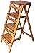 Przenośny stołek schodowy stołek schodowy z litego drewna składany stołek drabinkowy 4-stopniowy wielofunkcyjny stołek drabinkowy podwójnego zastosowania kryty Ascend Three Steps