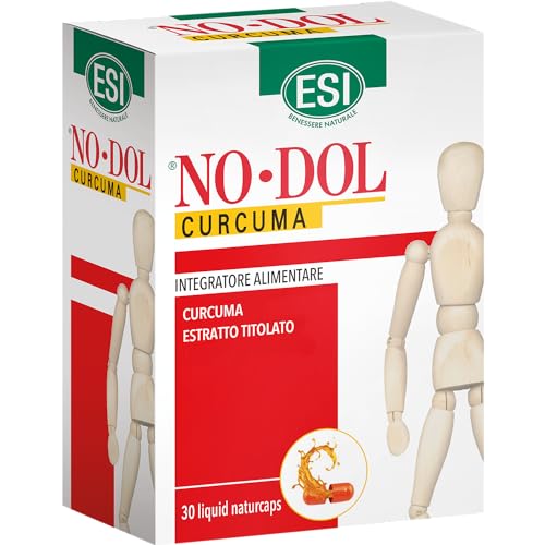 ESI - No-Dol Curcuma, Integratore Alimentare a Base di Curcuma, Senza Glutine e Vegan, 30 Naturcaps