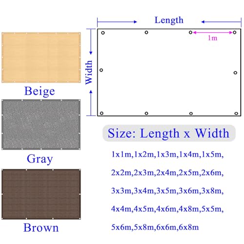 Cubierta para balcón transpirable y lona protectora de jardín rectangular 3