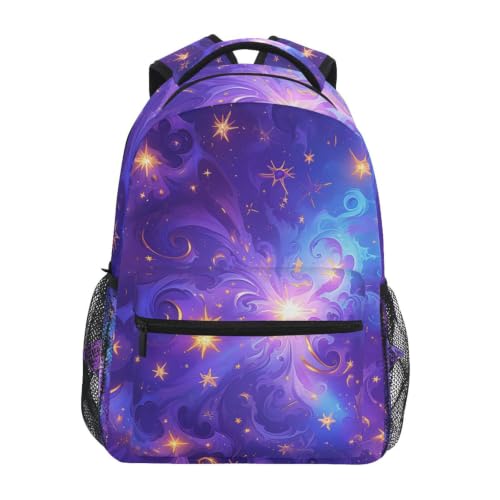 Cartable à dos éToile bleu violet pour filles et garçons adapté aux voyages scolaires