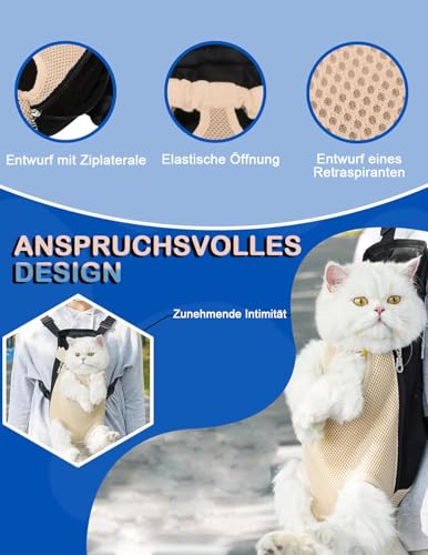 Katzen Hunde Rucksack, Haustier Rucksack Verstellbar Katzentransporttasche, Atmungsaktiv Und Faltbar FüR Klein Hunde Katzen Welpen